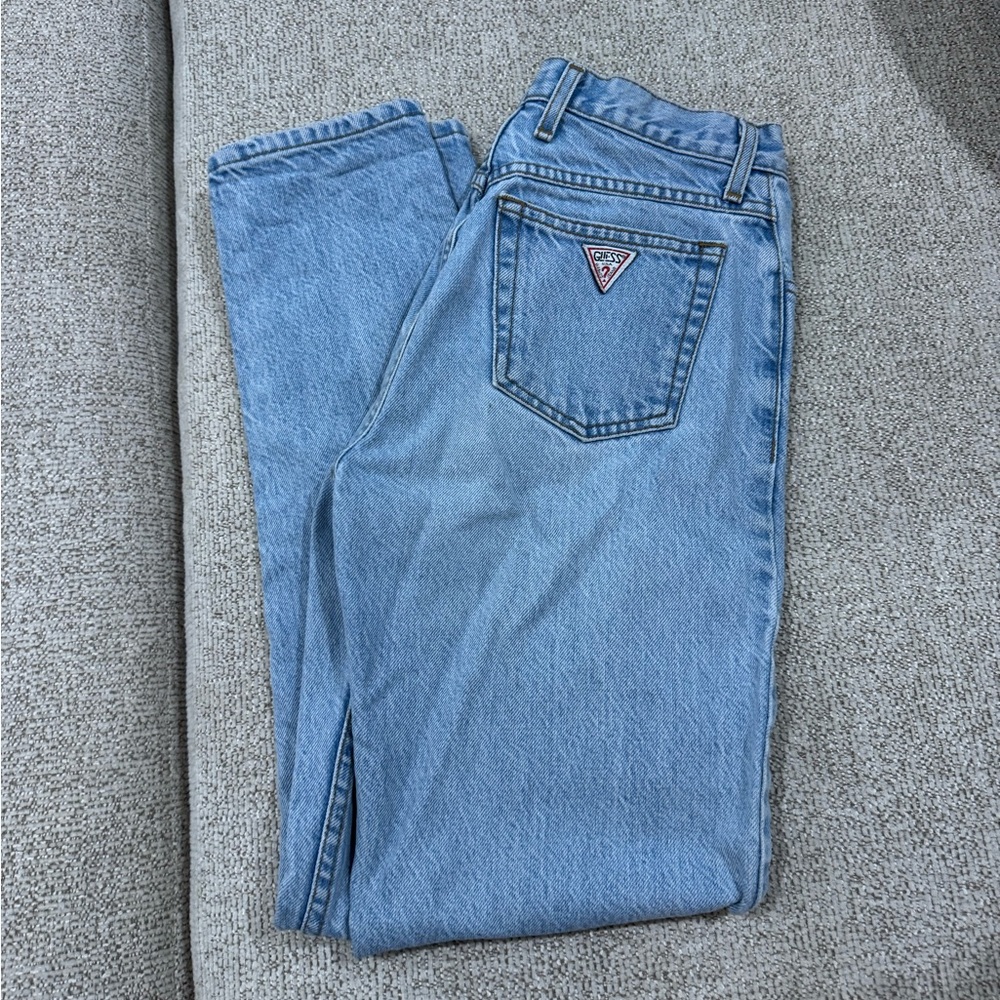 Vintage Guess Light Blue Straight Leg Women's Jeans #A1103 - Picture 2 of 5
